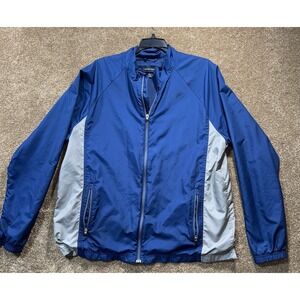 Lands‎ End Men's Rain Jacket Windbreaker Large 42-44 - Blue Gray